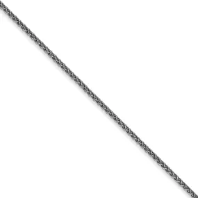 1.25mm 10k White Gold Solid Spiga Chain Necklaces