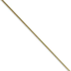 .90mm, 10 Karat Yellow Gold, Round Snake Chain - 18 inch
