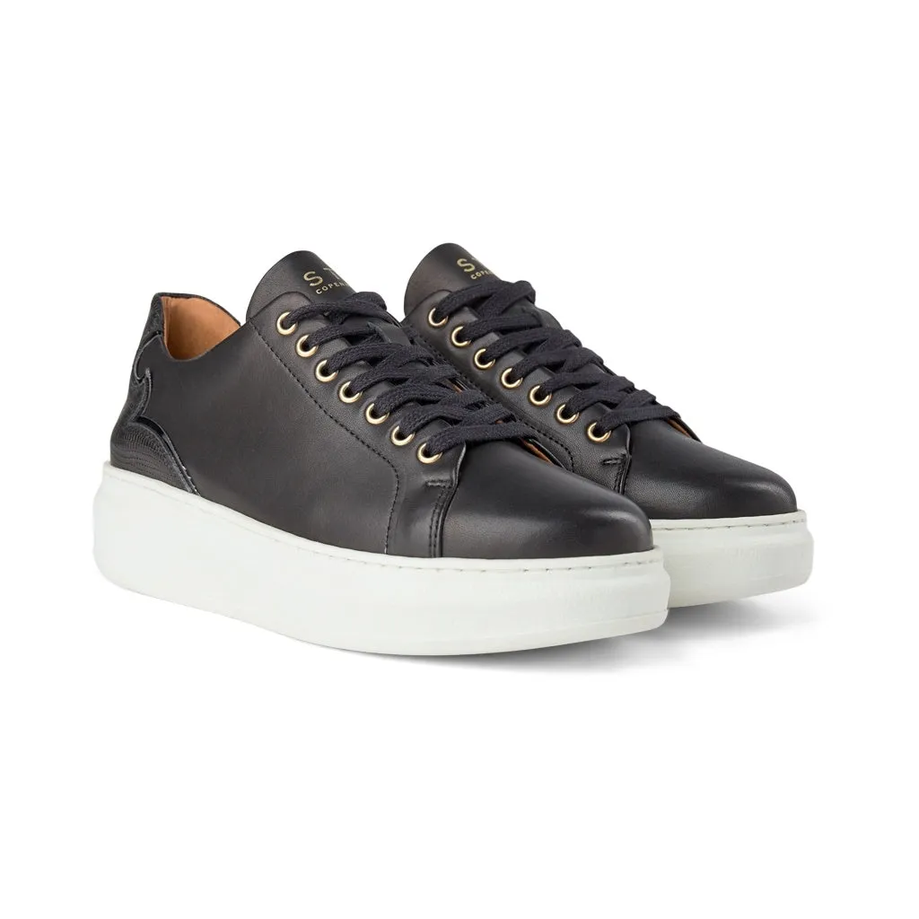 Adina Læder Sneaker - BLACK