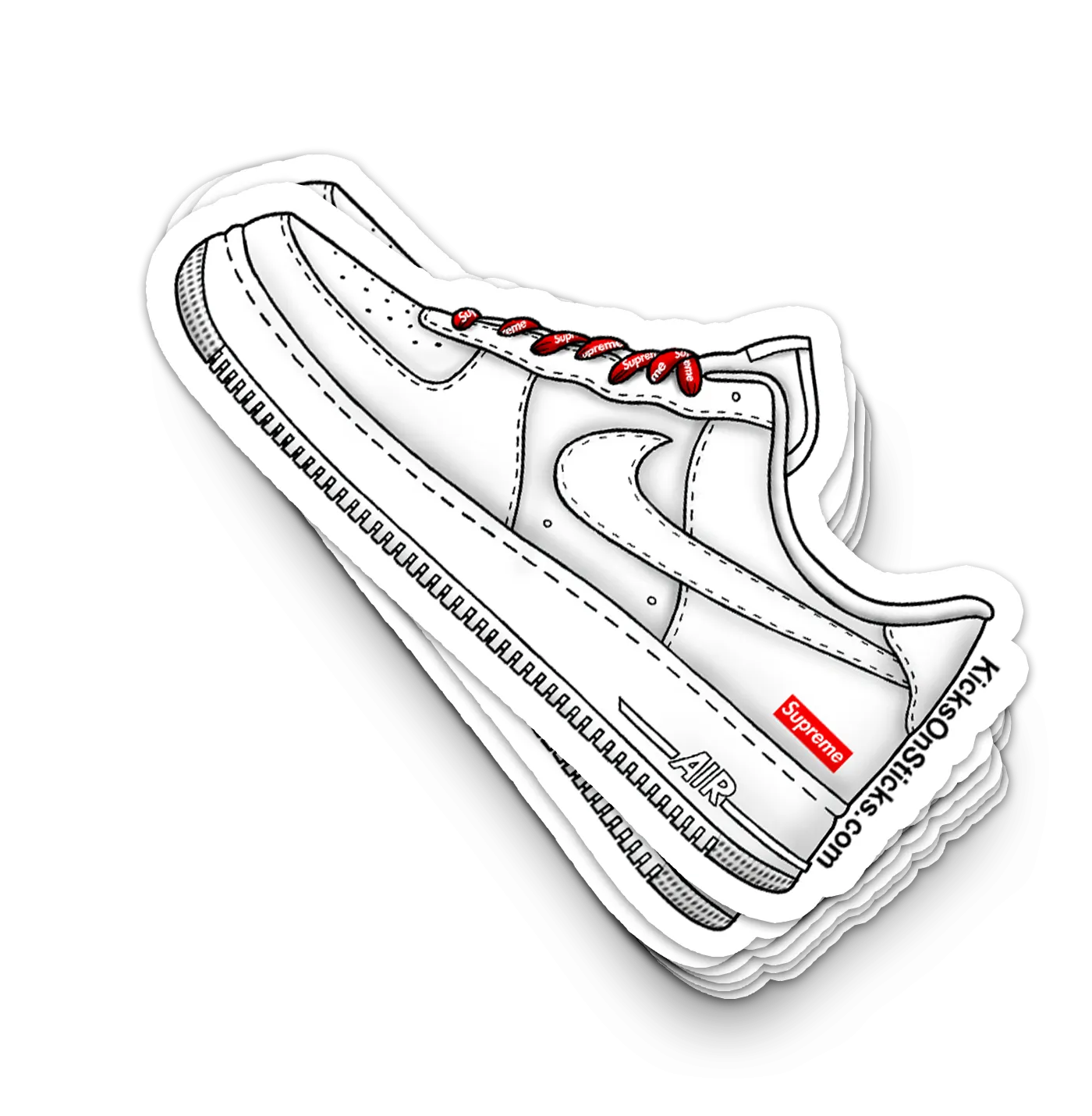 Air Force 1 Low "Supreme White" Sneaker Sticker