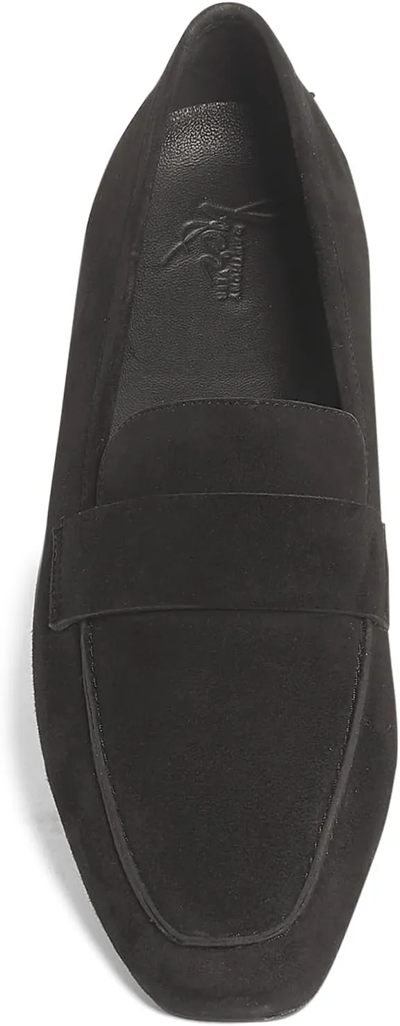 Anthony Veer Nancy Suede Loafers for Women | Handcrafted from Italian Leather | Piping Apron Detail | Contouring Ortholite Bedded Insoles | Stacked Leather Heel