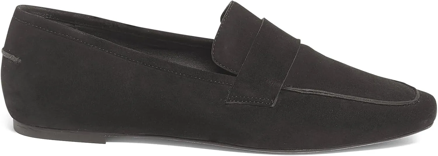Anthony Veer Nancy Suede Loafers for Women | Handcrafted from Italian Leather | Piping Apron Detail | Contouring Ortholite Bedded Insoles | Stacked Leather Heel