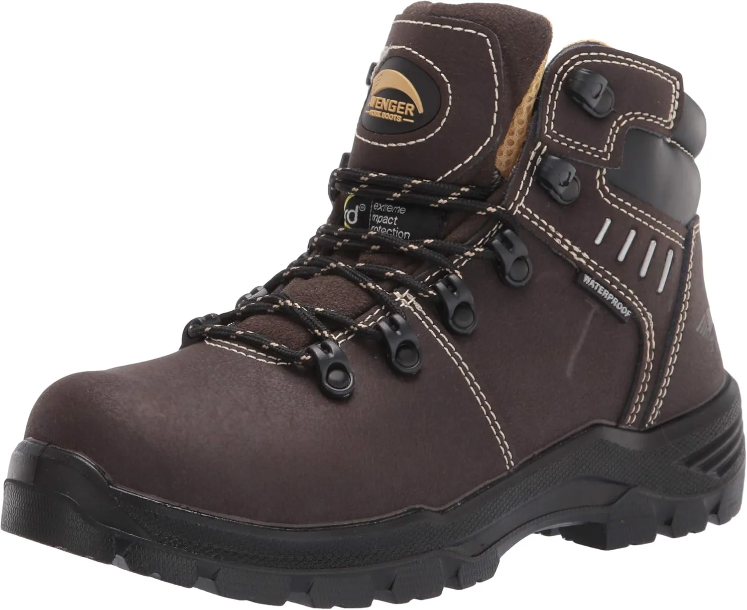 Avenger Work Boots Women's Foundation Internal Metatarsal Guard 6" Leather Carbon Toe Puncture Resistant Waterproof Eh Work Boots