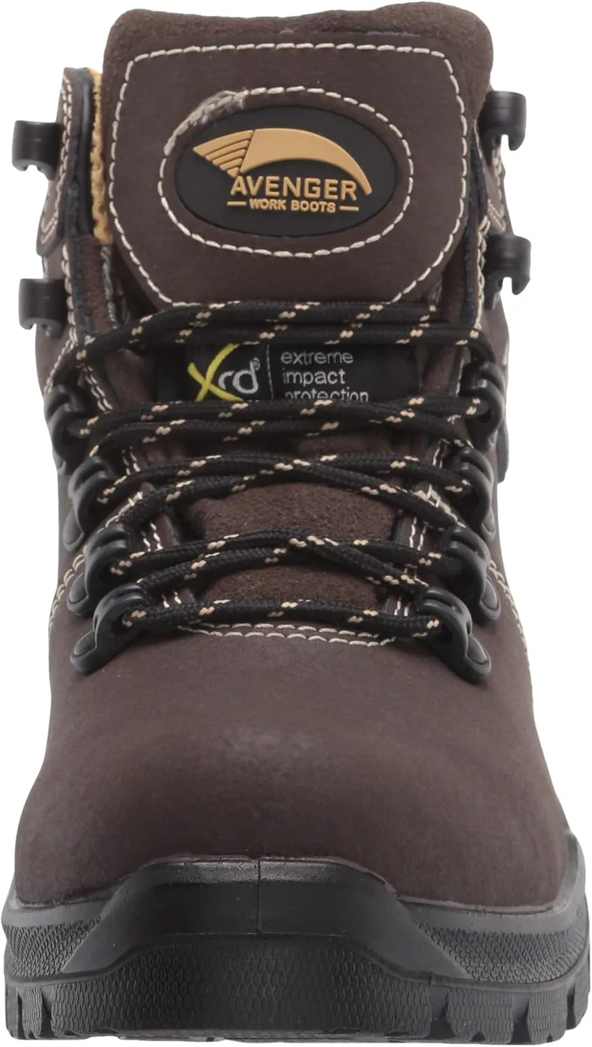 Avenger Work Boots Women's Foundation Internal Metatarsal Guard 6" Leather Carbon Toe Puncture Resistant Waterproof Eh Work Boots