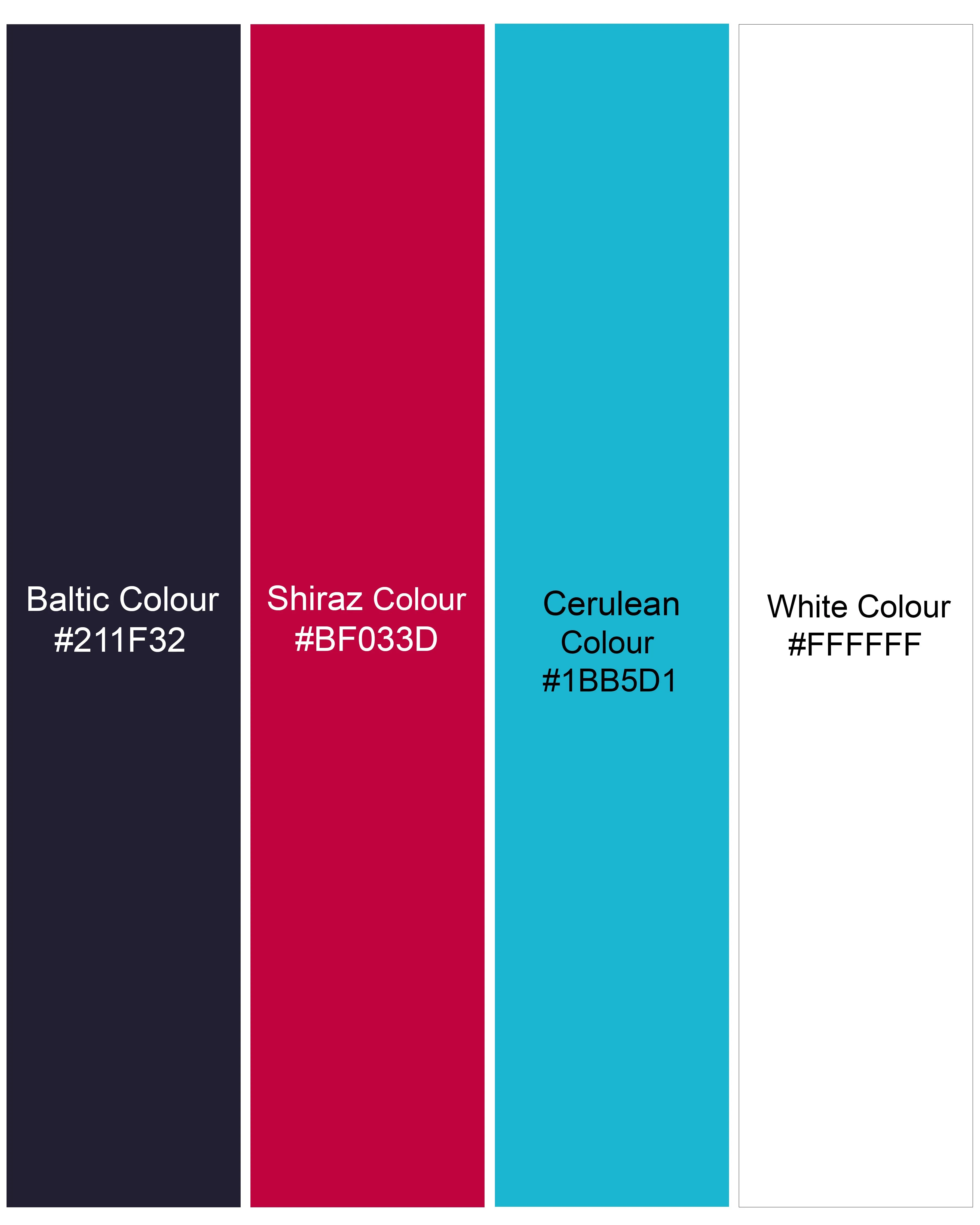 Baltic Navy Blue Multicolour Paisley Printed Super Soft Premium Cotton Shirt
