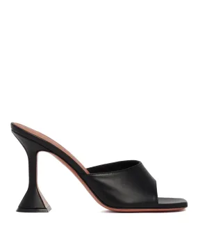 Black Leather Lupita Mules