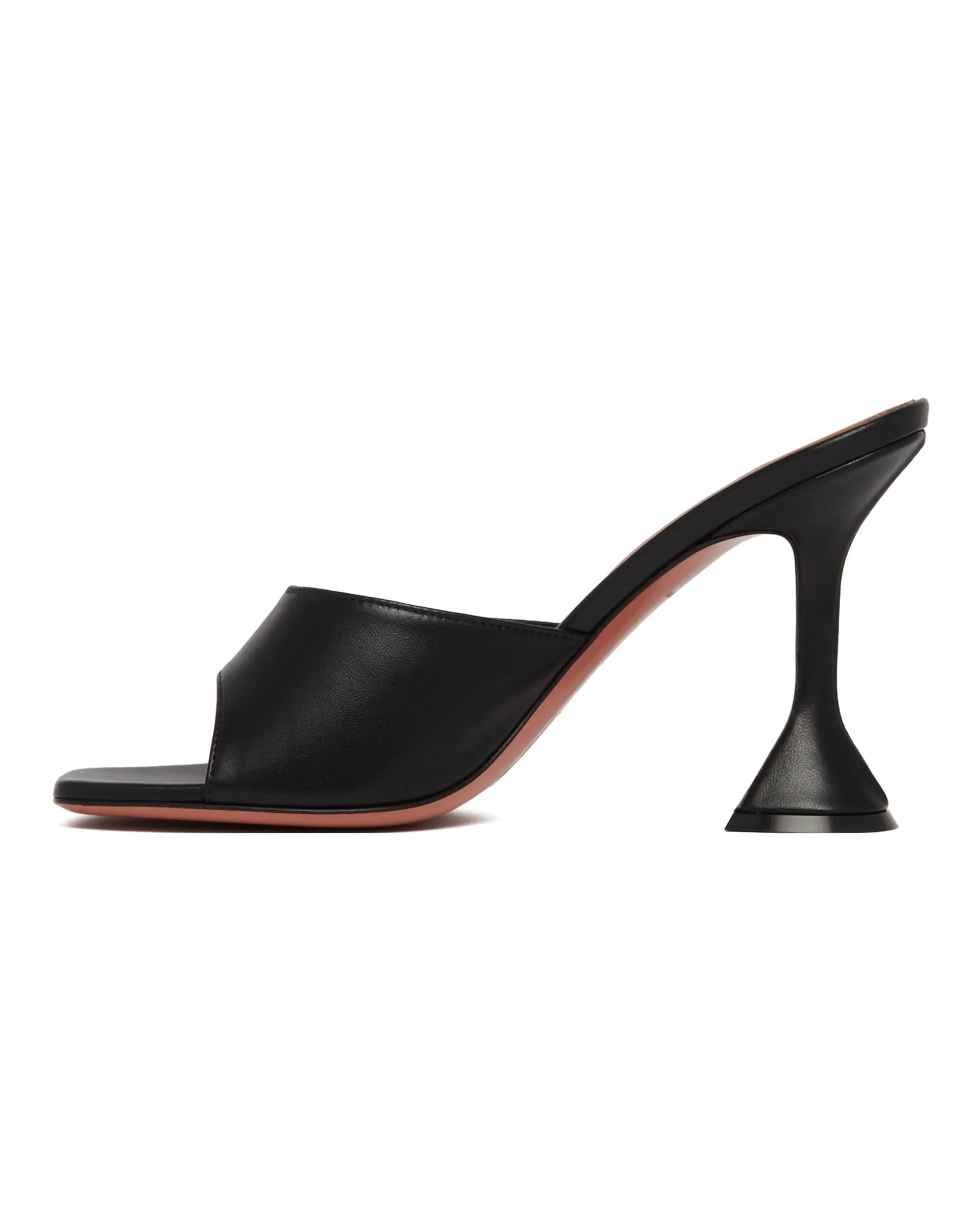 Black Leather Lupita Mules