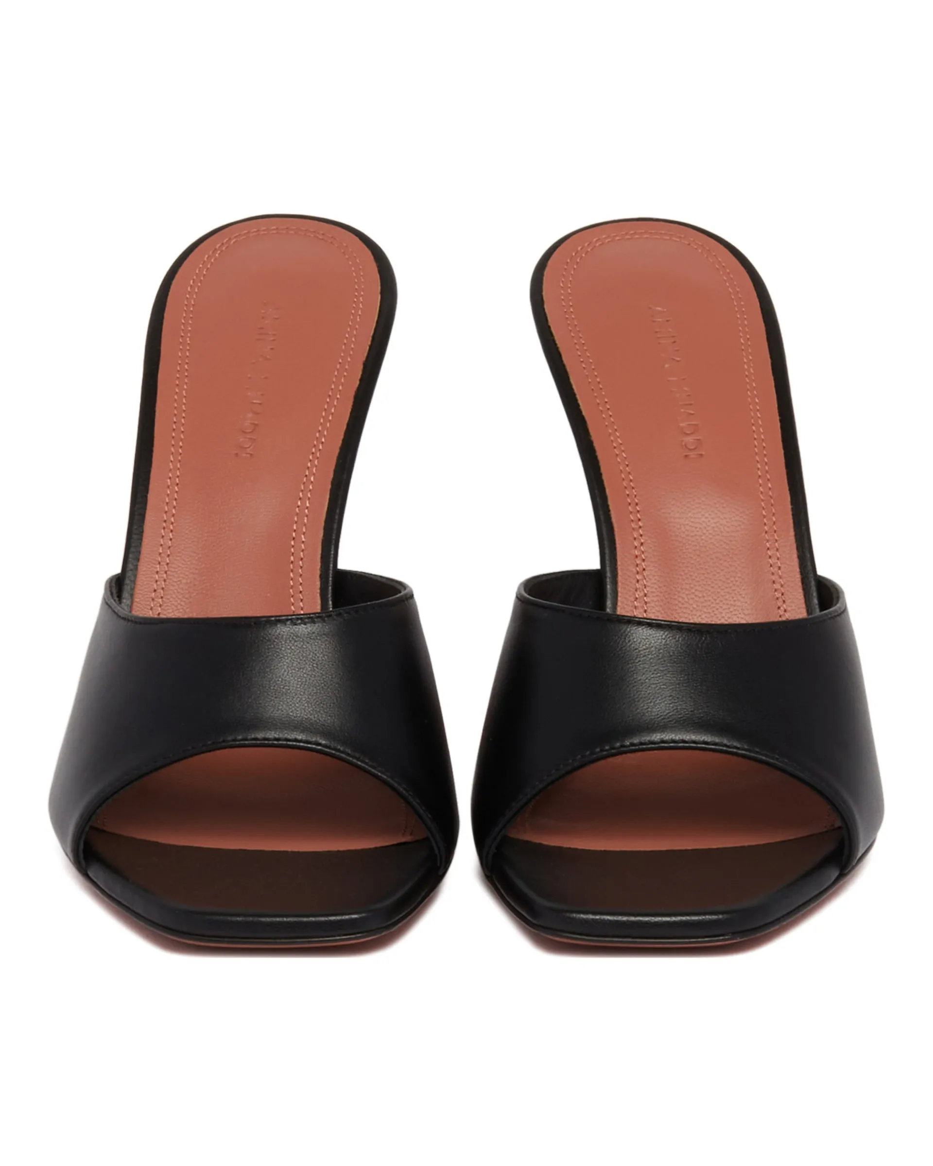 Black Leather Lupita Mules