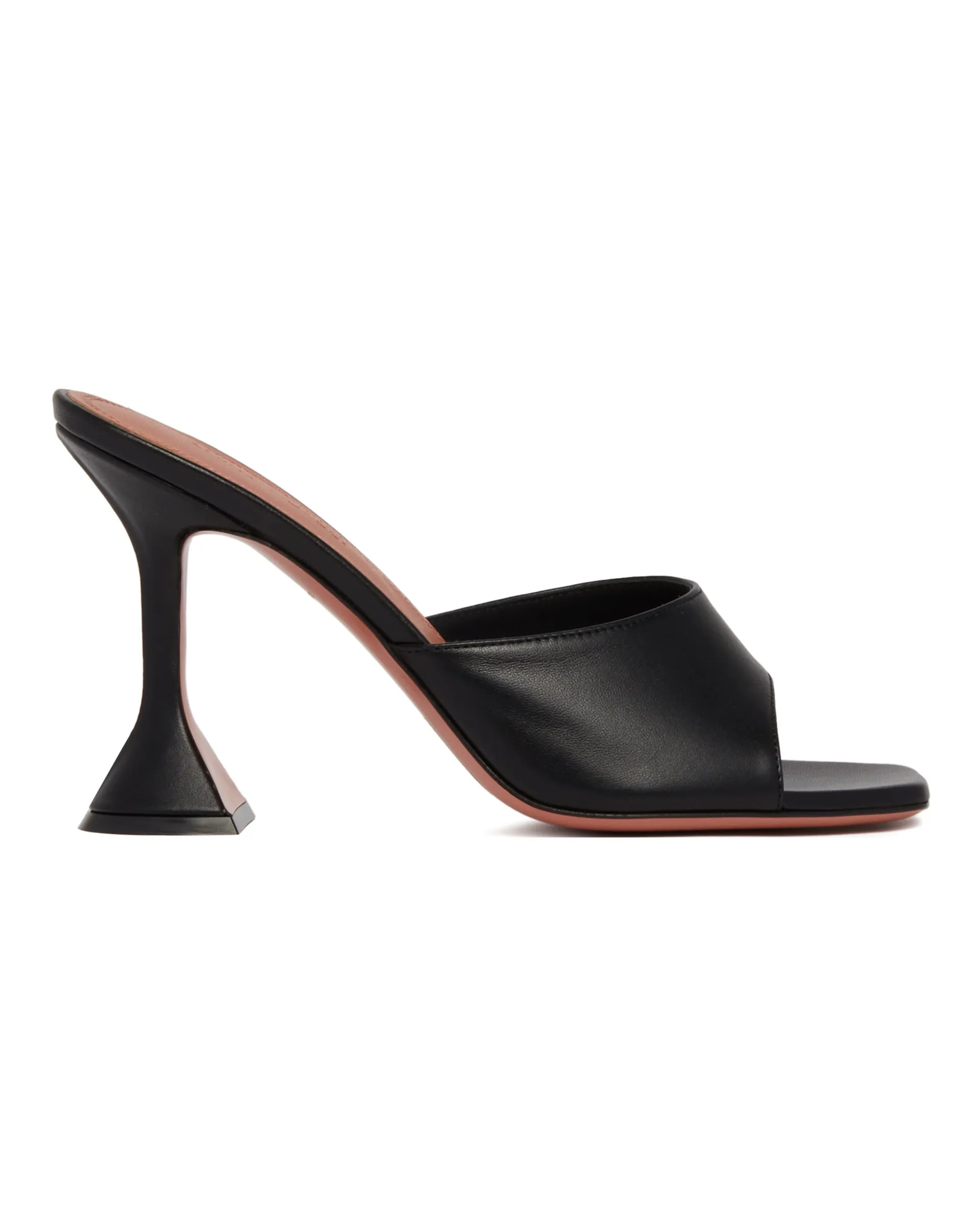 Black Leather Lupita Mules