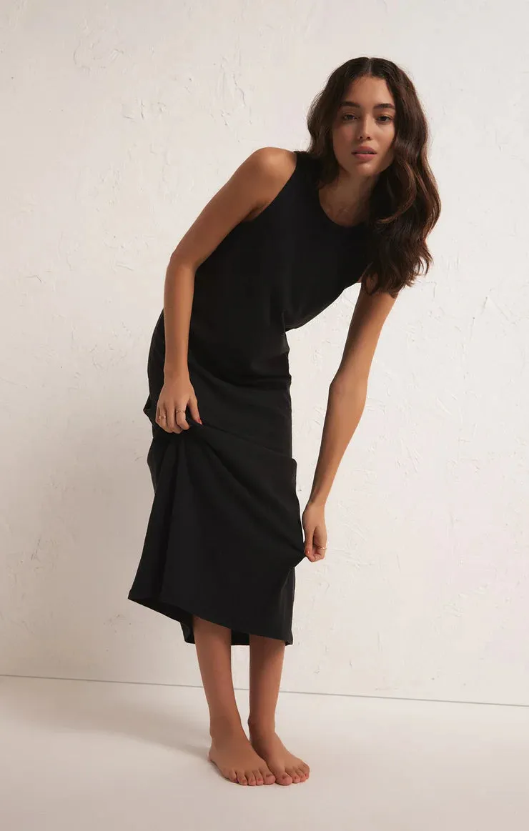 Black Mystic Midi Dress