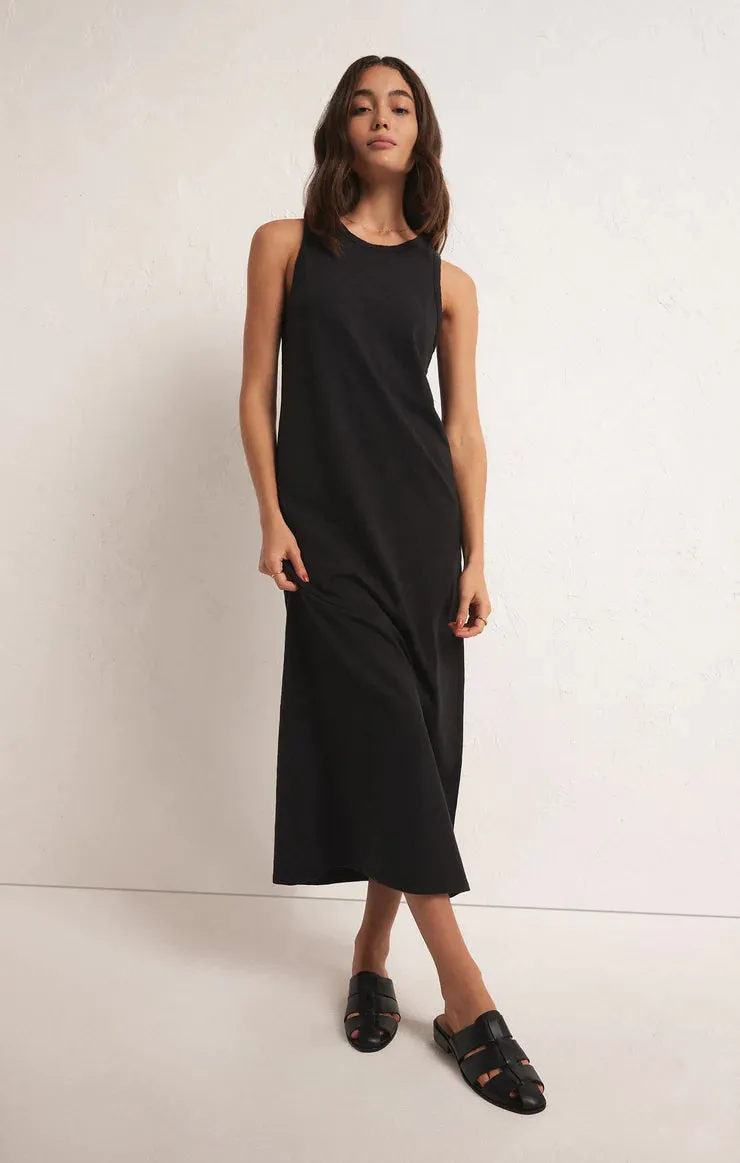 Black Mystic Midi Dress