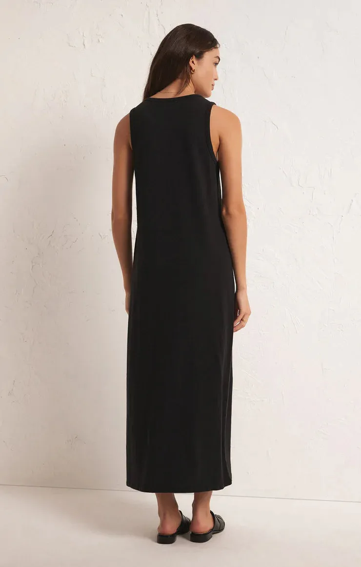Black Mystic Midi Dress