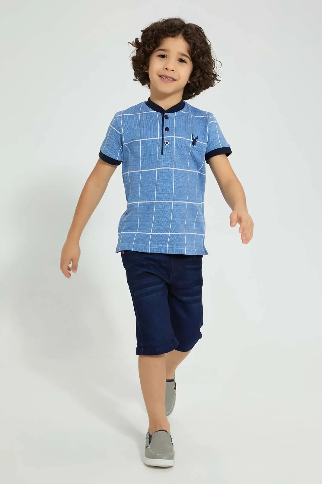 Blue Checkered T-Shirt