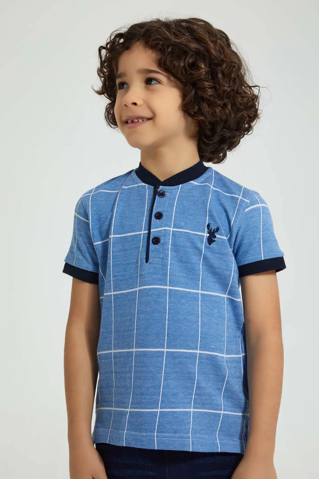 Blue Checkered T-Shirt