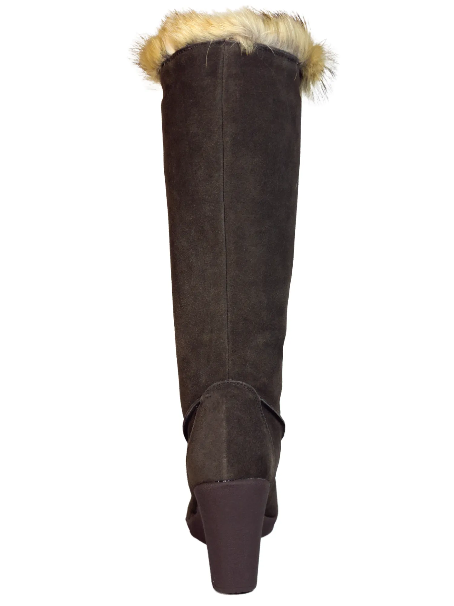 Botas de Invierno de Cuña de Piel Gamuza/Pelo de Zorro para Mujer 'Bearpaw' - ID: 7133
