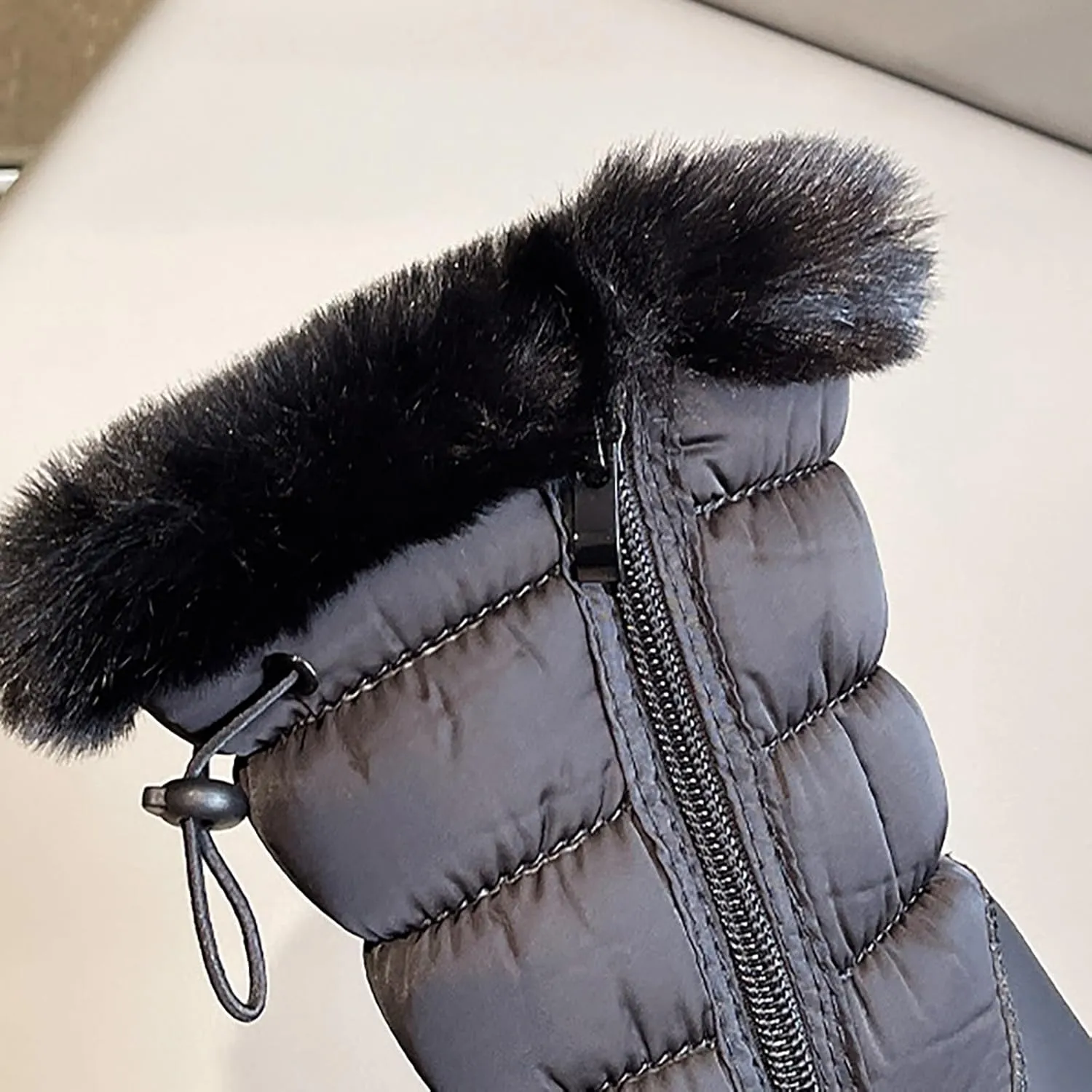 Boys Girls Snow Boots Outdoor Warm Cozy Anti-Slip Mid Calf Faux Fr ining Insulated Shoes for Little/Big Kids