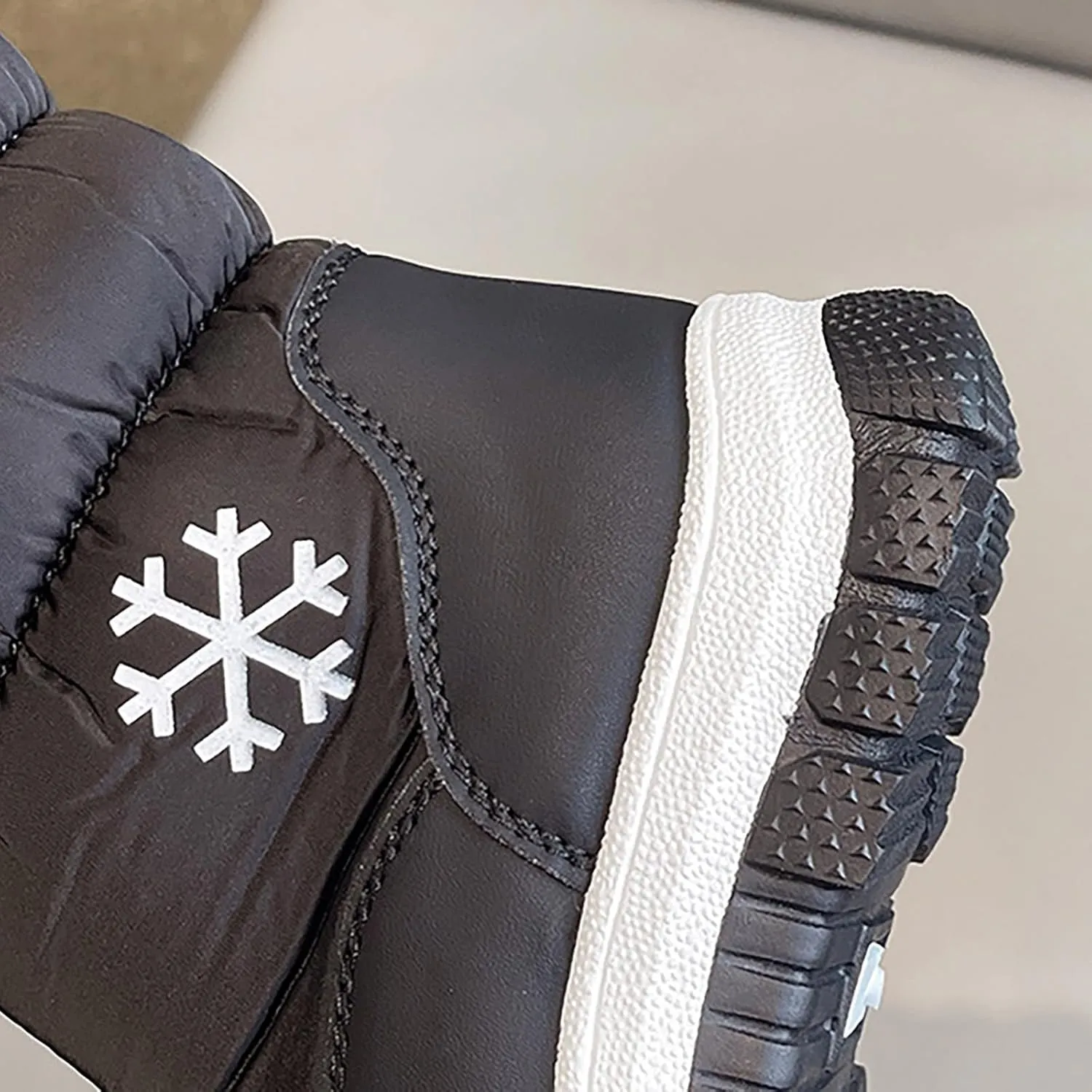 Boys Girls Snow Boots Outdoor Warm Cozy Anti-Slip Mid Calf Faux Fr ining Insulated Shoes for Little/Big Kids