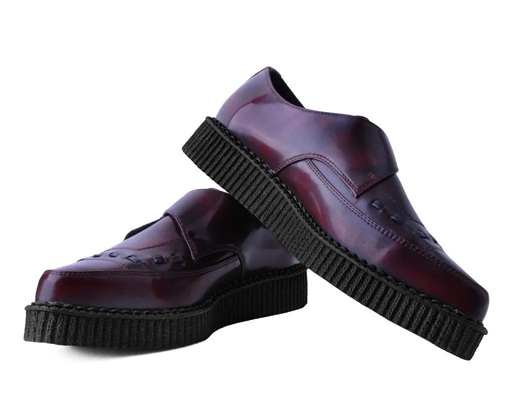 Burgundy Rub Off TUKskin™ Monk Buckle Creeper