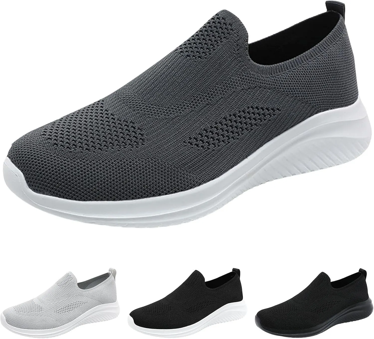 Casual Shoes Lace up Men Sports Shoes Fashionable New Pattern Simple Solid Color Comfortable Flat Bottom Lightweight Non