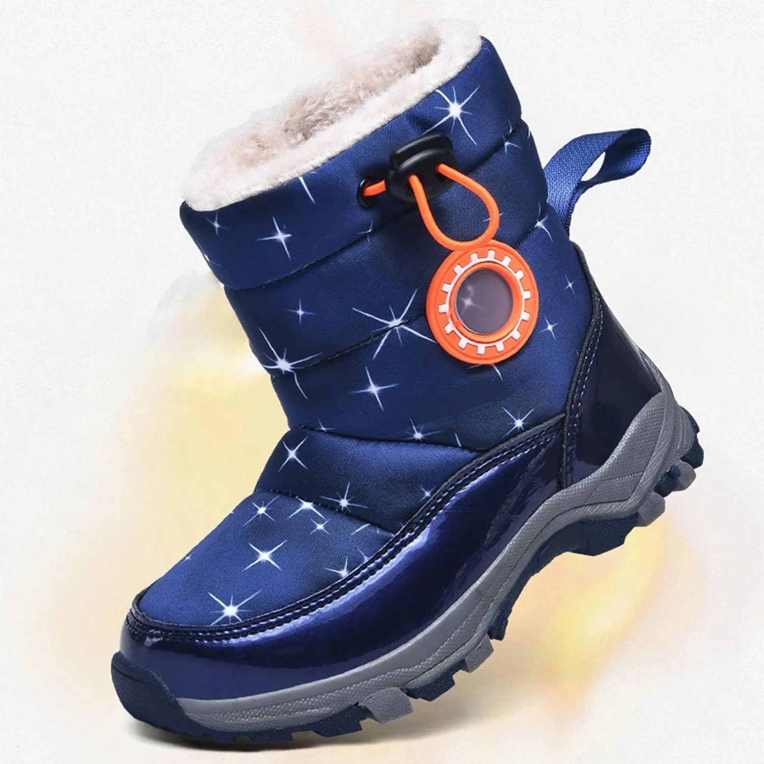 Children's Snow Boots Girls Cotton Boots Boys Padded Warm Winter Boots Cotton Boots Toddler Light up 12 Month Shoes