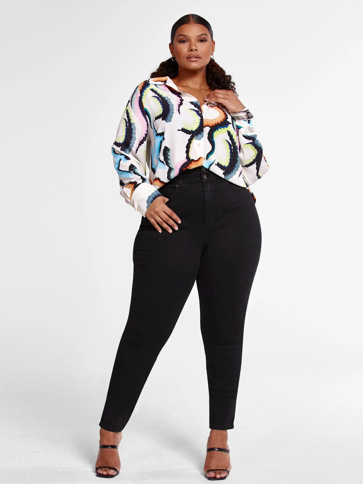 Cia Multicolor Print Button Down Shirt