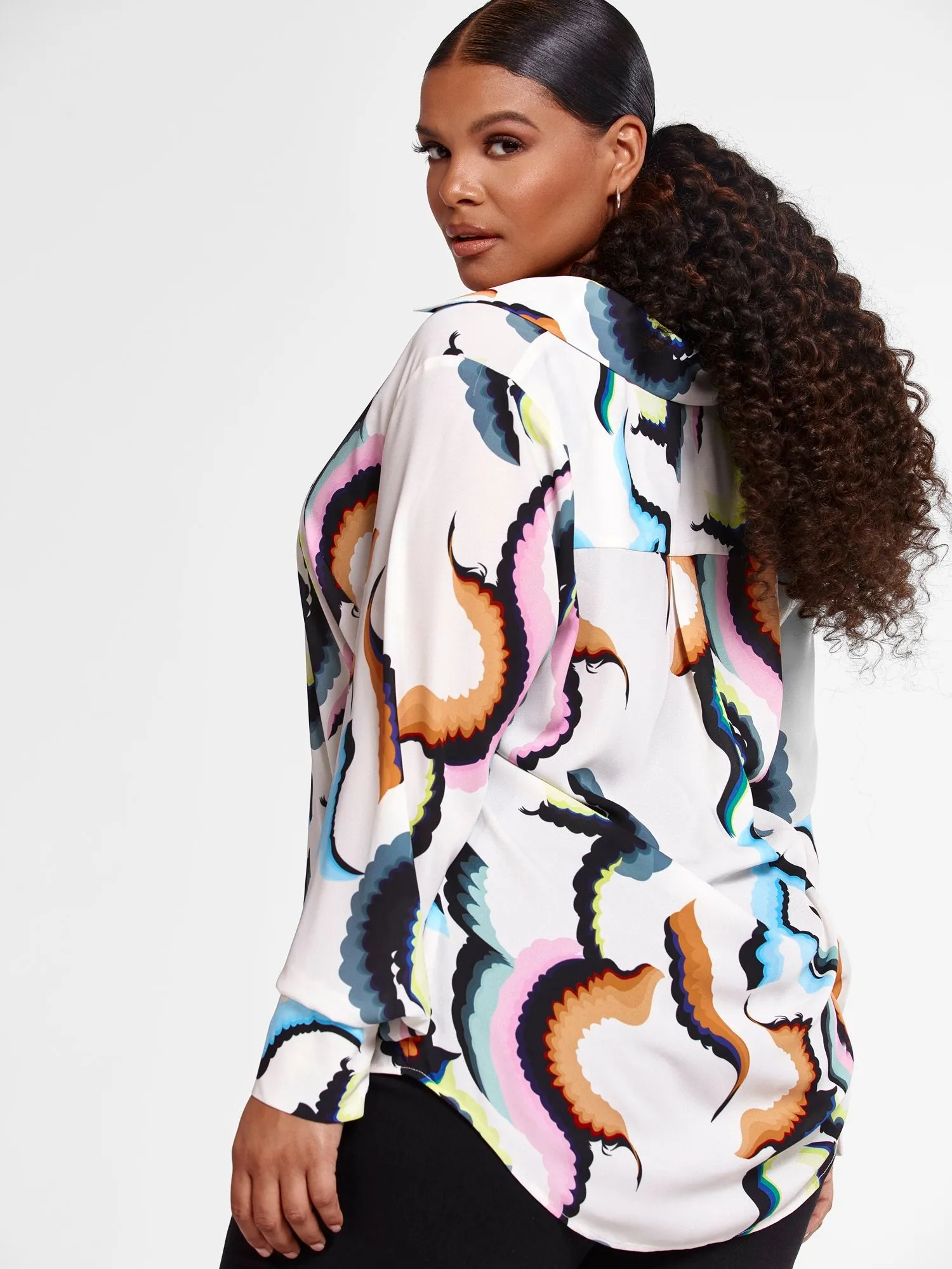 Cia Multicolor Print Button Down Shirt