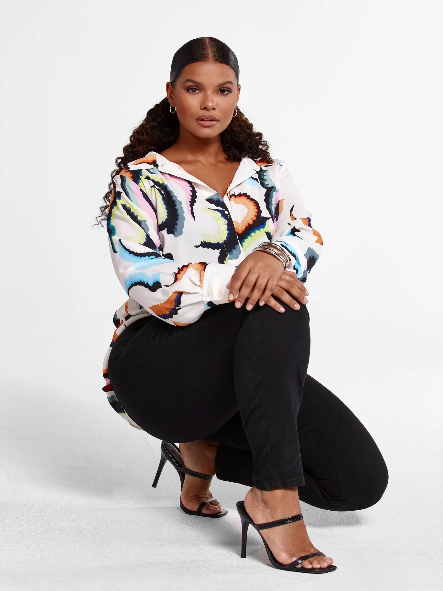 Cia Multicolor Print Button Down Shirt