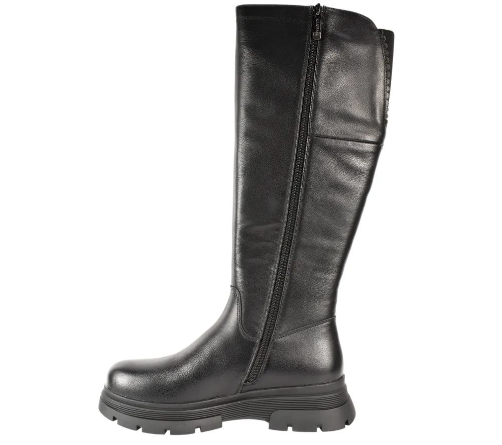 Cizme casual, dama, KARISMA, DL30031 negru, piele naturala