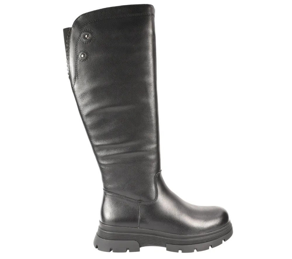 Cizme casual, dama, KARISMA, DL30031 negru, piele naturala