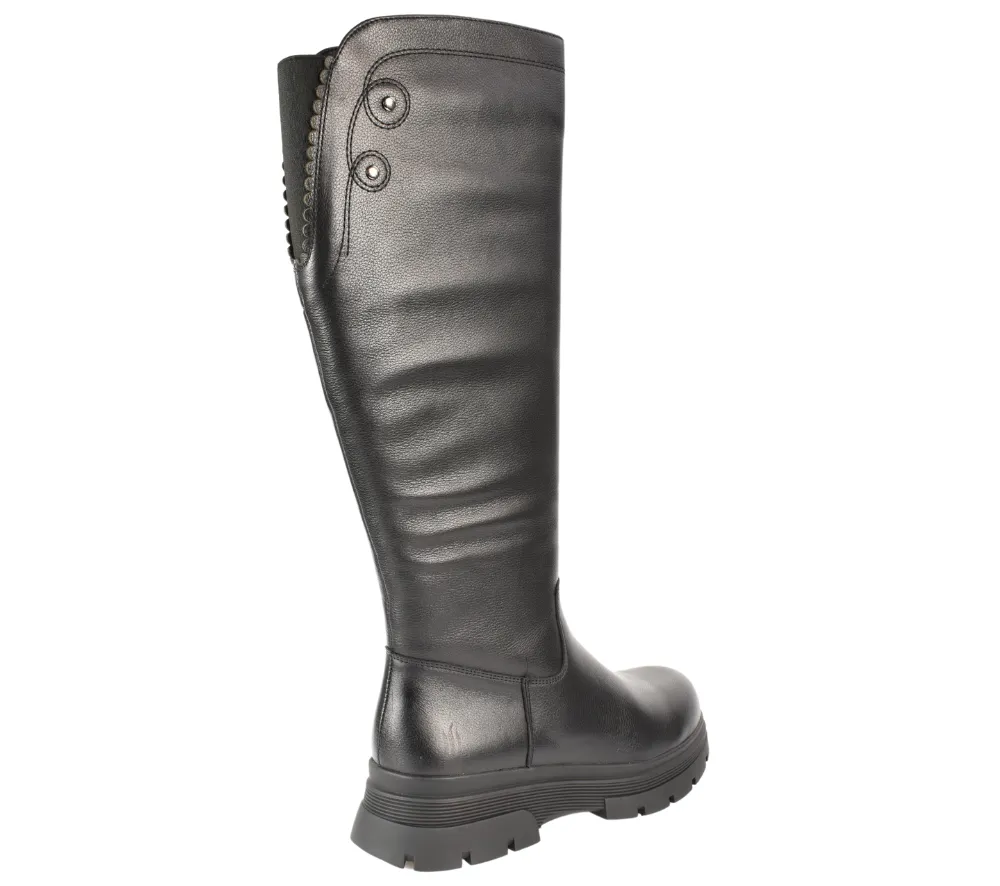 Cizme casual, dama, KARISMA, DL30031 negru, piele naturala