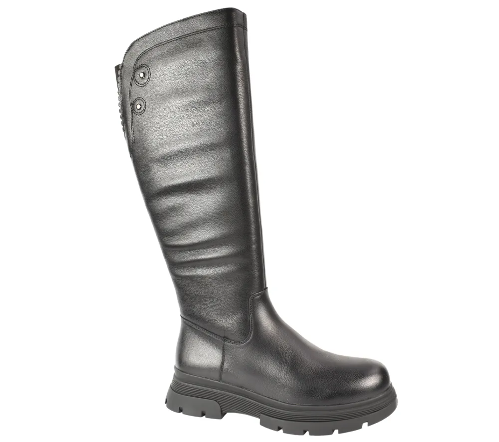 Cizme casual, dama, KARISMA, DL30031 negru, piele naturala