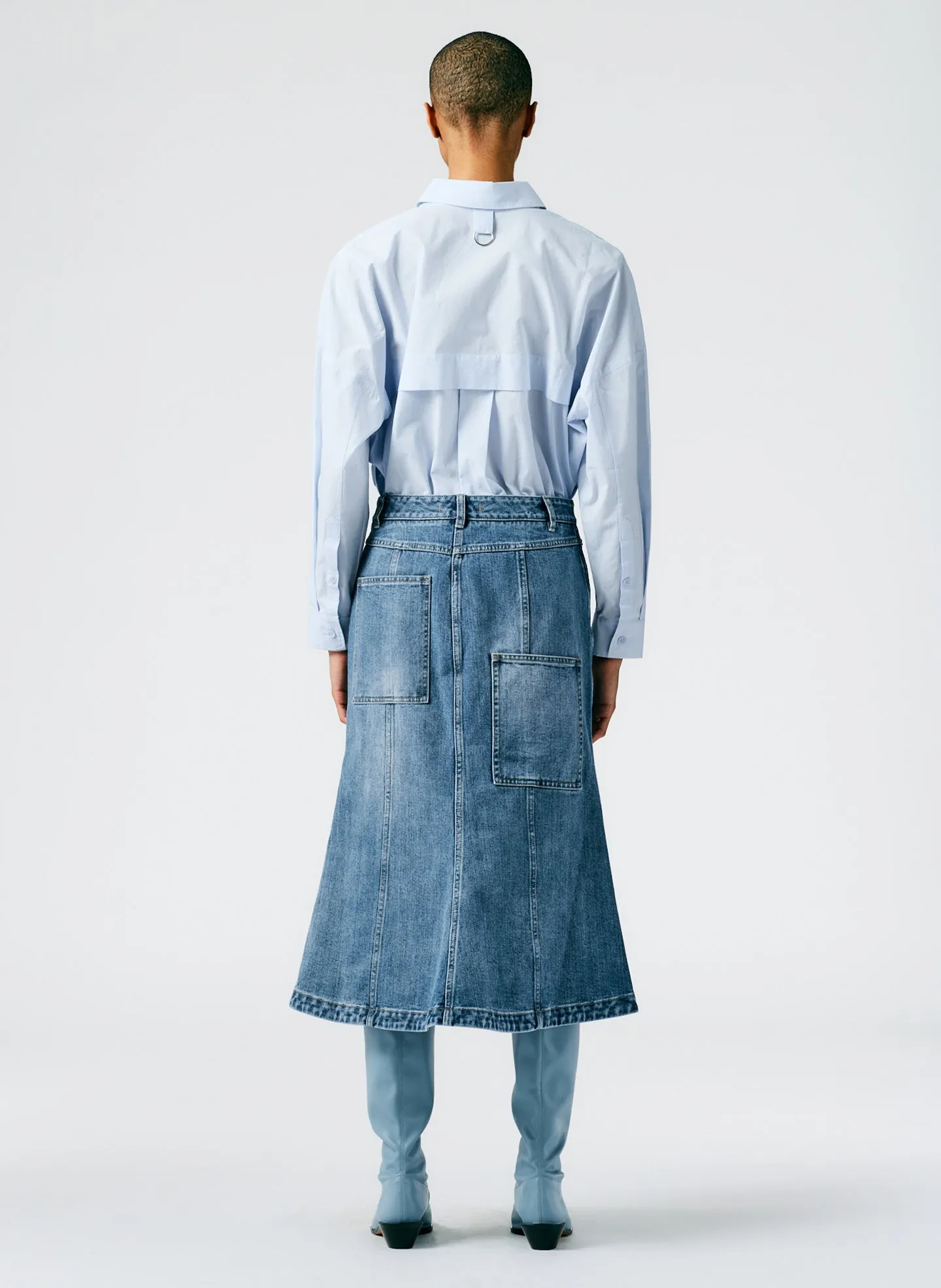 Classic Wash Denim Skirt
