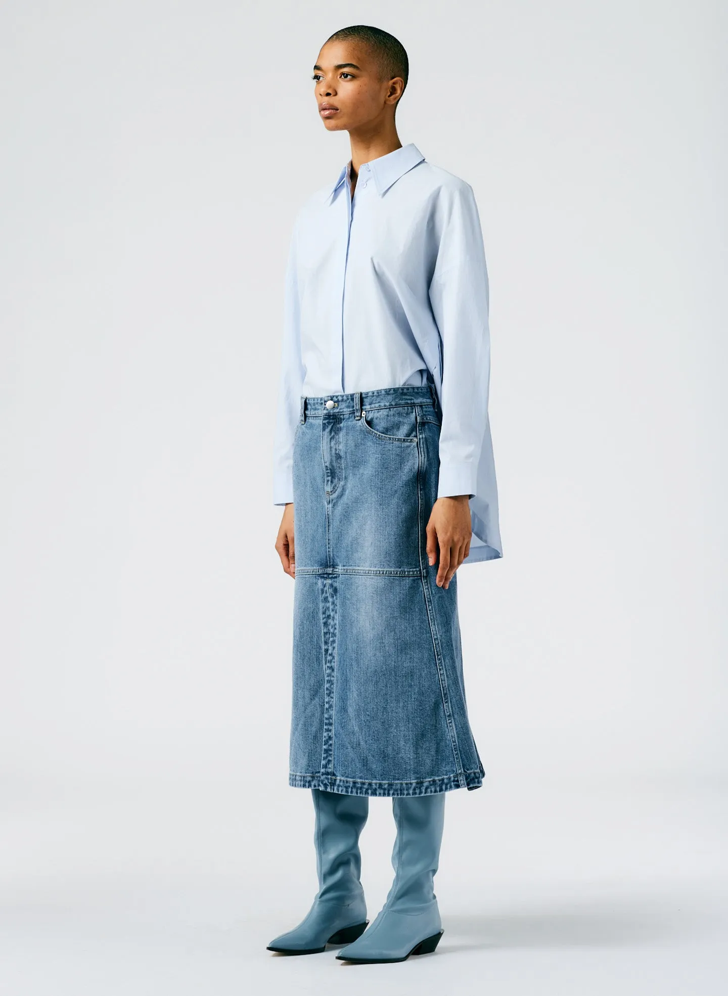 Classic Wash Denim Skirt