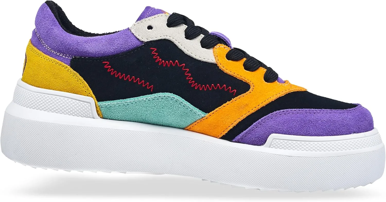 Courster, Platform Sneakers for Women - Cute, Trendy Walking Shoes. Vibrant, Comfortable, Stylish Fashion Sneakers