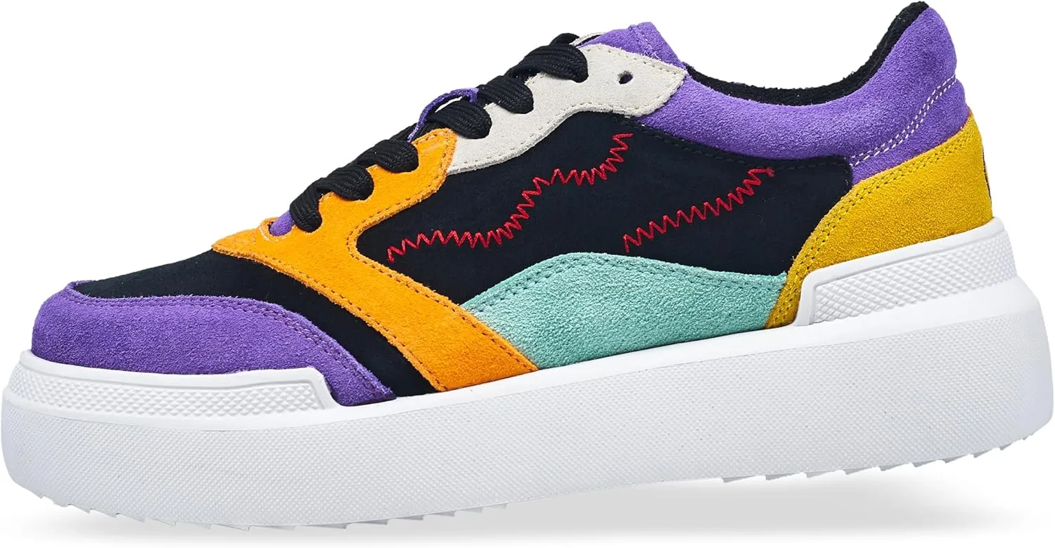 Courster, Platform Sneakers for Women - Cute, Trendy Walking Shoes. Vibrant, Comfortable, Stylish Fashion Sneakers