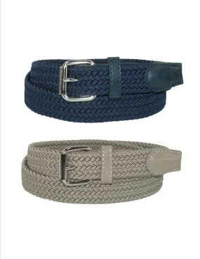 CTM® Kids' Elastic Braided Stretch Belt (Pack of 2 Colors)