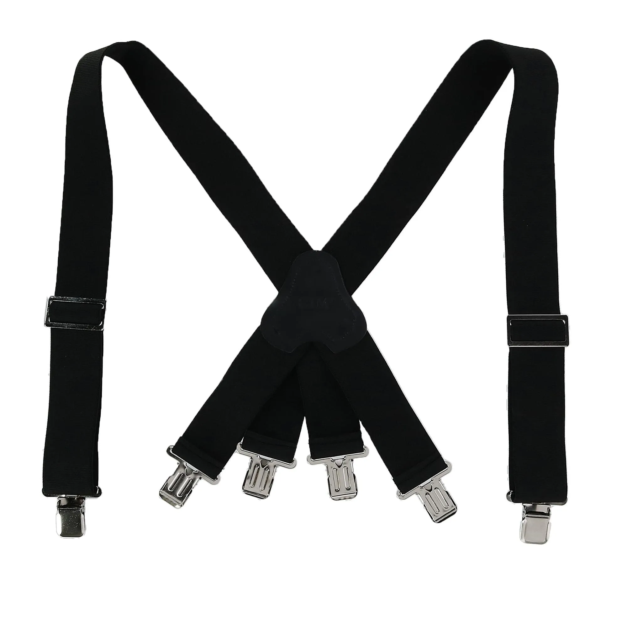 CTM® Men's Elastic Clip-End 2 Inch Fireman Suspenders