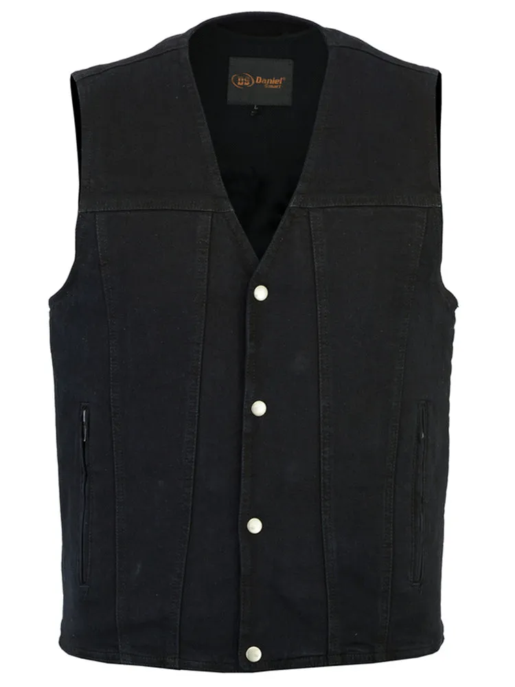 DM Men's Single Back Panel Concealed Carry Denim Vest