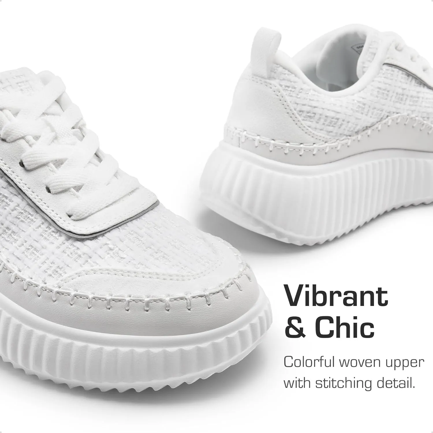 DREAM PAIRS Girls Fashion Sneakers Tennis Shoes Kids Platform Lightweight Lace Up Casual Walking Shoes