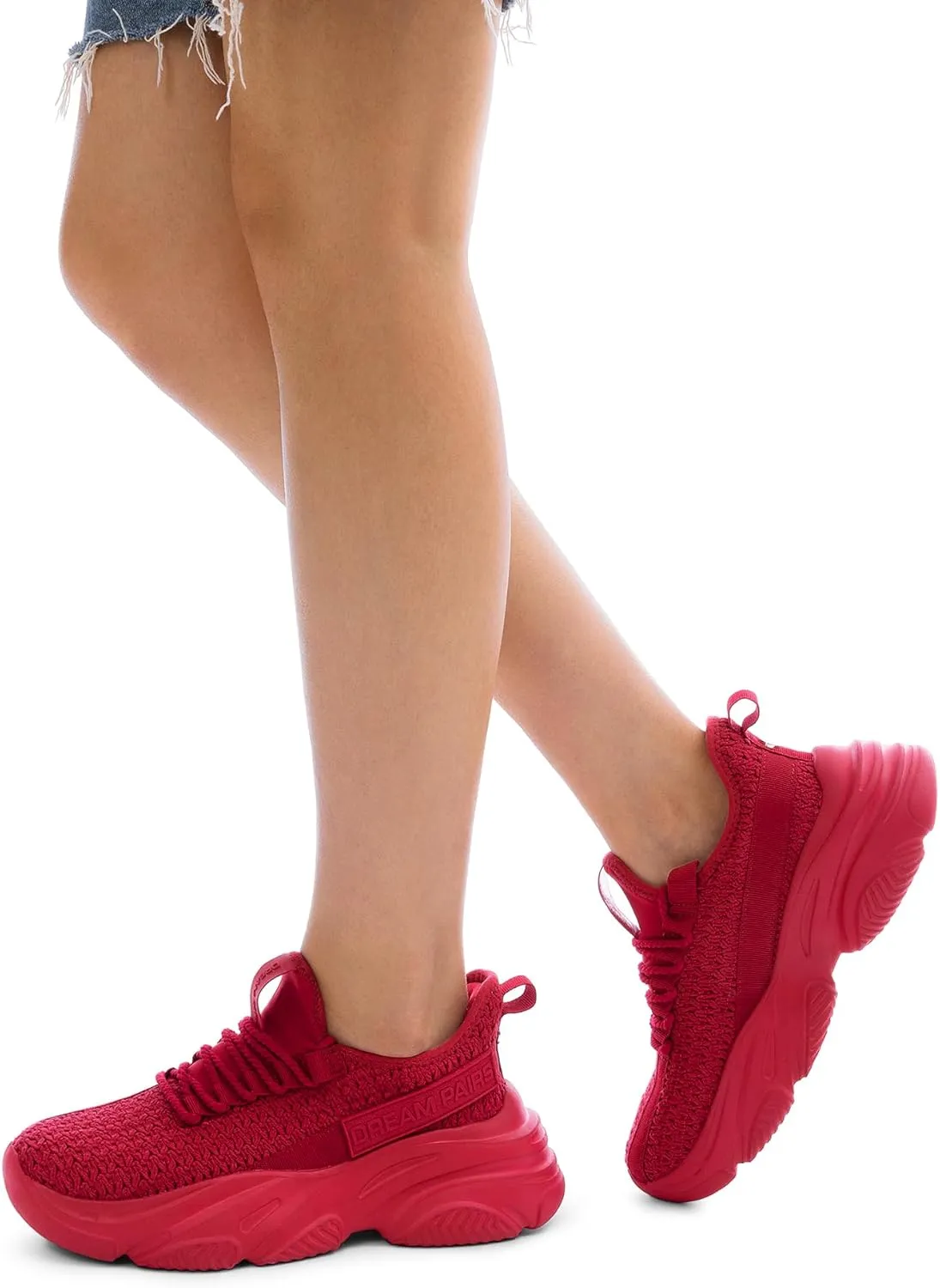 DREAM PAIRS Women's Platform Chunky Fashion Sneakers Slip on Walking Stylish Lightweight Classic Casual Sneaker