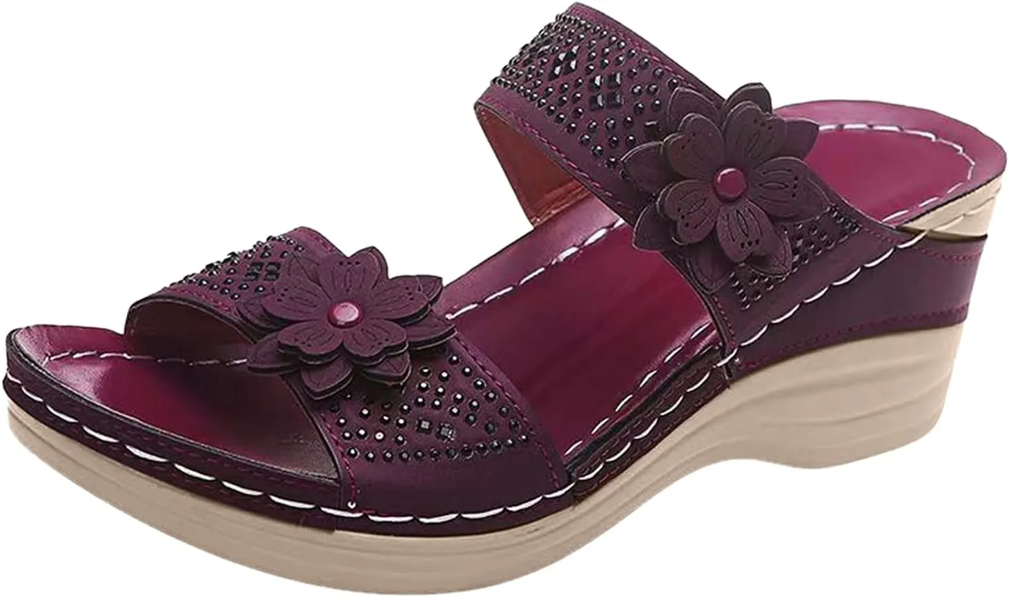 Flip Flops for Women Orthopedic Wedge Sandals Arch Support Sandals Casual Walking Sandal Vacation Slip on Shoes