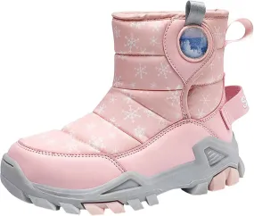 Girls Boys Snow Boots Outdoor Warm Comfortable Non Slip Mid Calf Padded Small Big Kids Winter Girls Boots Size Four