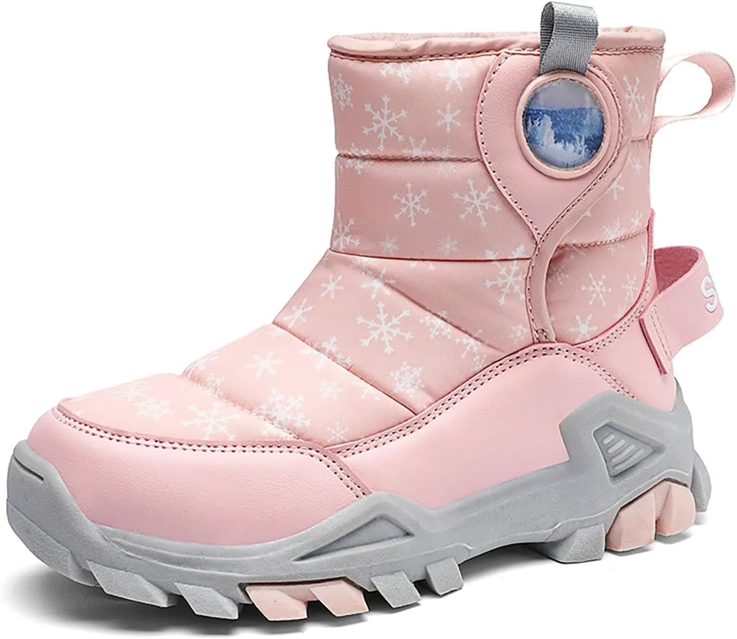 Girls Boys Snow Boots Outdoor Warm Comfortable Non Slip Mid Calf Padded Small Big Kids Winter Girls Boots Size Four