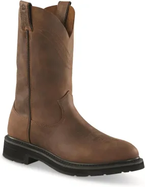 Guide Gear Men's Western Work 2.0 Pull-On Work Boots; Leather Uppers, Rubber Sole