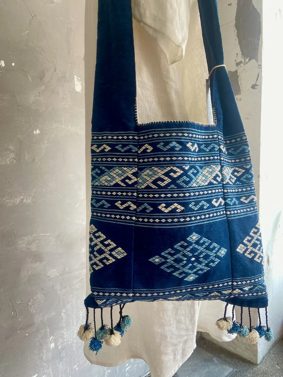 Handwoven Embroidered Monk Bag