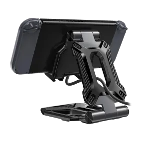 Heavy Duty Phone Stand for Desk Folds Flat Fits In Pocket-Black