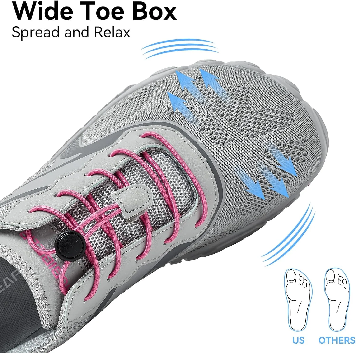 HOBIBEAR Barefoot Shoes for Men Women Wide Toe Box Zero Drop Cross-Training Minimalist Unisex