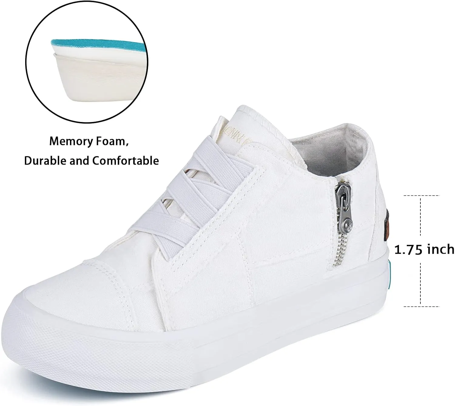 JENN ARDOR Wedge Sneakers for Women Lightweight Platform Shoes High Top Fashion Sneakers Hidden Wedgie Sneaker Ankle Booties for Women