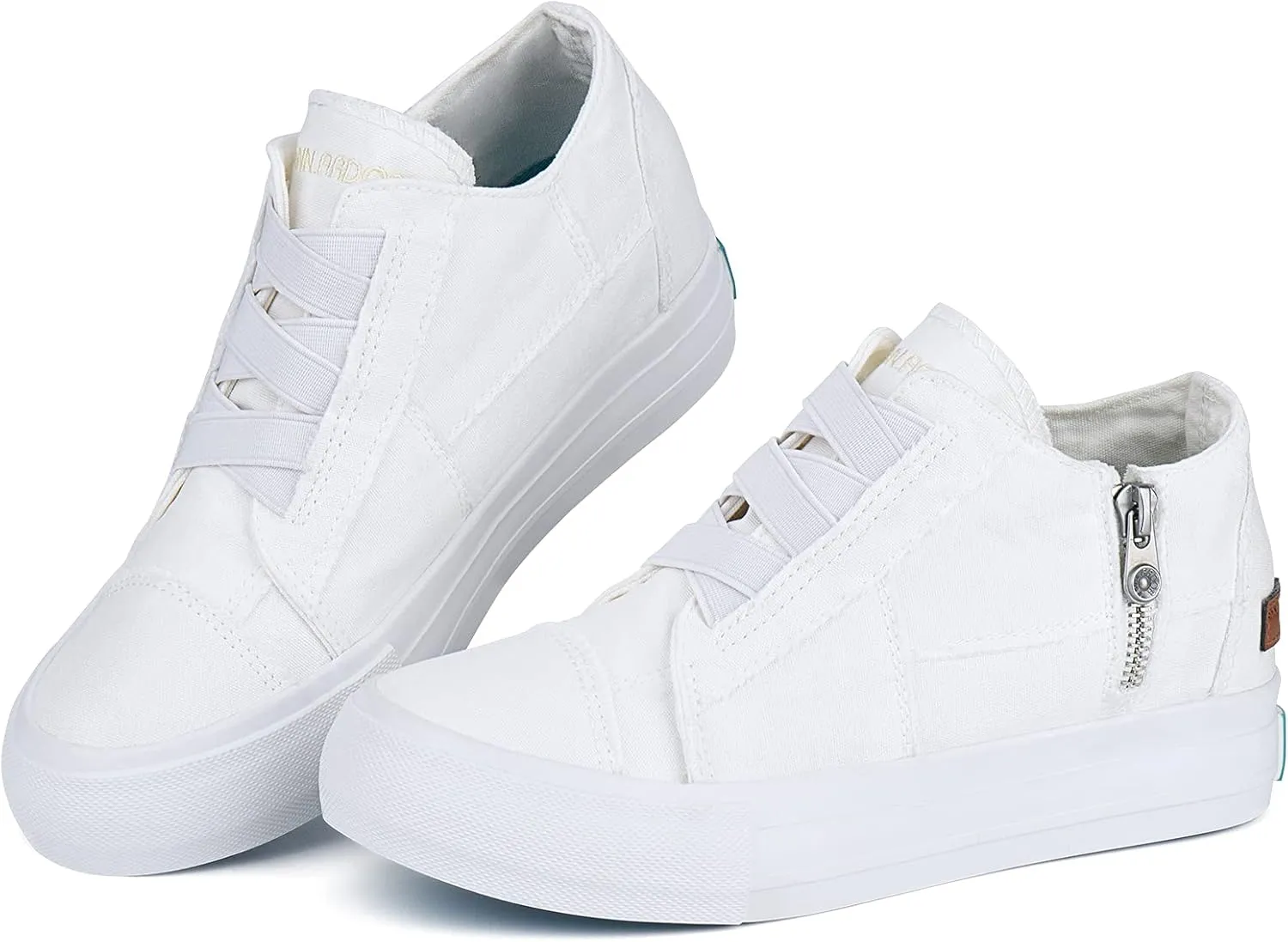 JENN ARDOR Wedge Sneakers for Women Lightweight Platform Shoes High Top Fashion Sneakers Hidden Wedgie Sneaker Ankle Booties for Women