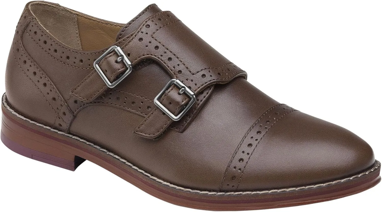 Johnston & Murphy Big Kid Conard Double Monk Boys Slip-On Dress Shoe